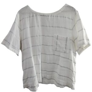 Lou & Grey Women's White Striped Top